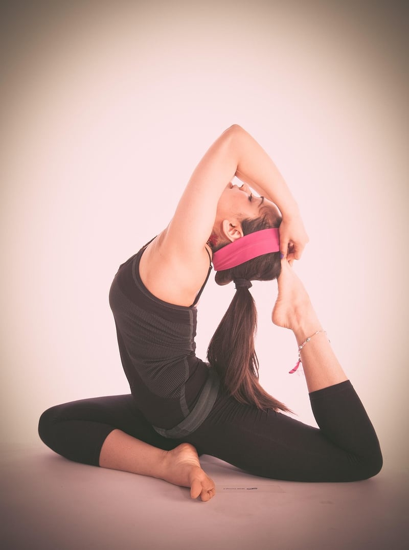 Woman practicing yoga pose
